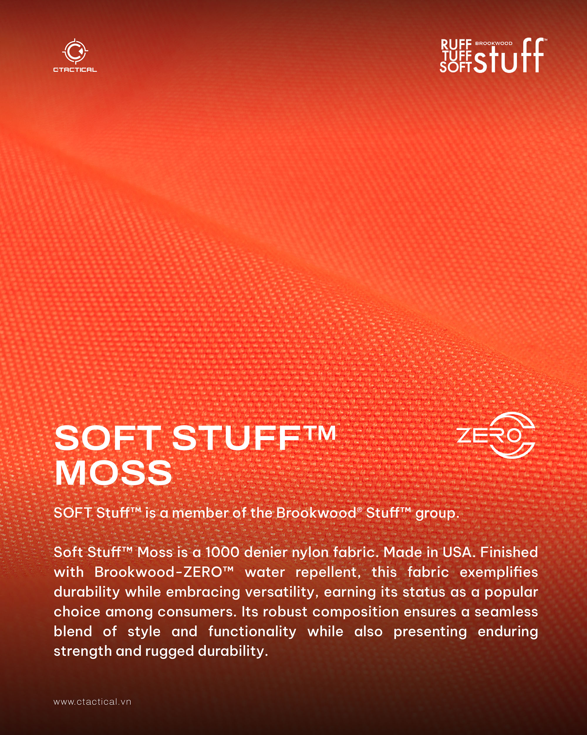 Balo CT21 Plus - Soft Stuff™ Nylon 1000D 2 Soft Stuff Moss